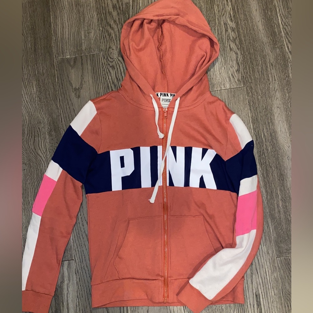 VS PINK ZIP UP HOODIE SIZE XS